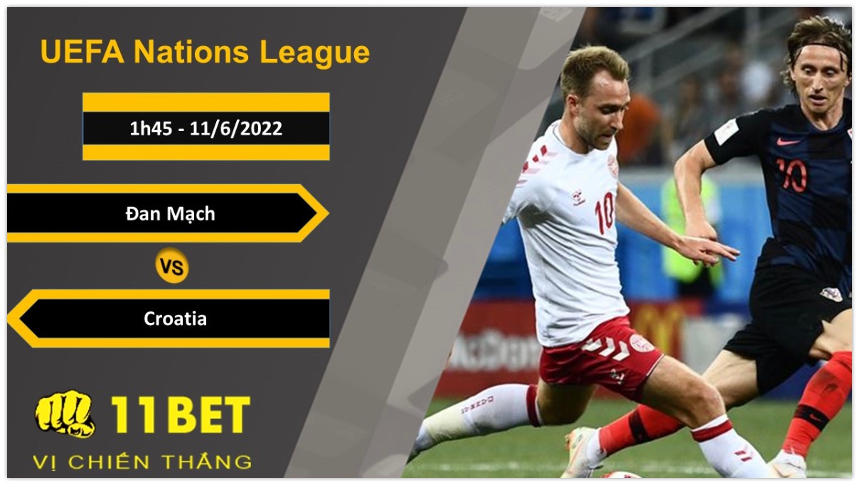 11BET Soi kèo Đan Mạch vs Croatia, 1h45, 11/6/2022