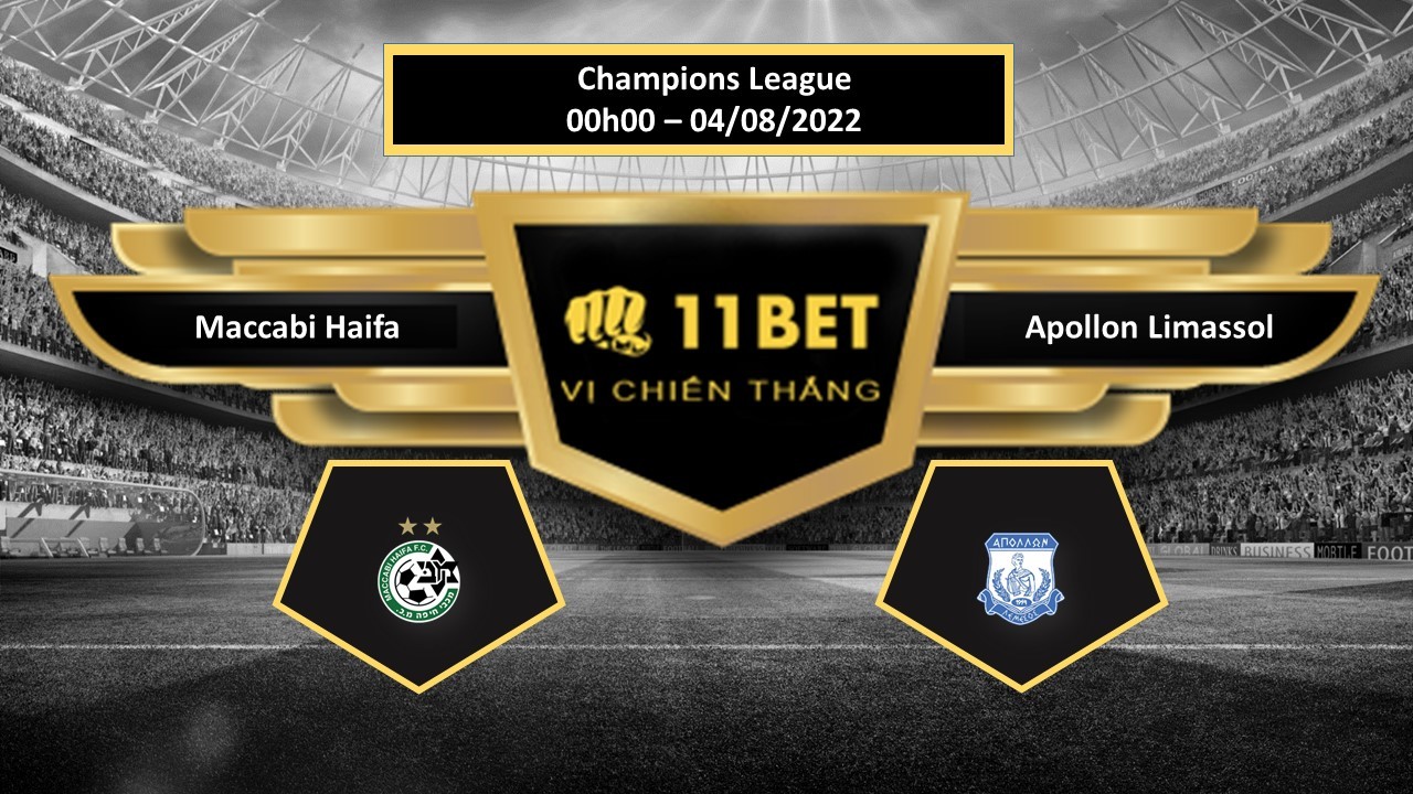 11BET Tip bóng đá Maccabi Haifa vs Apollon Limassol , hôm nay 04/08/2022