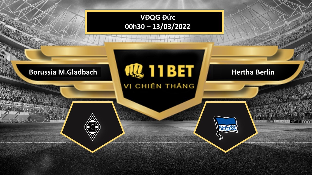 11BET Tip bóng đá Borussia M.Gladbach vs Hertha Berlin , hôm nay 13/03/2022