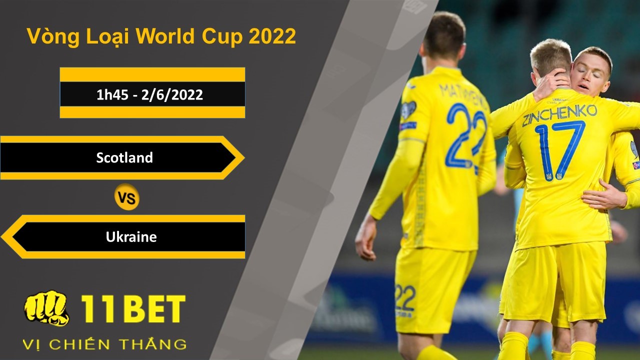 11BET Soi kèo Scotland vs Ukraine, 1h45, 2/6/2022